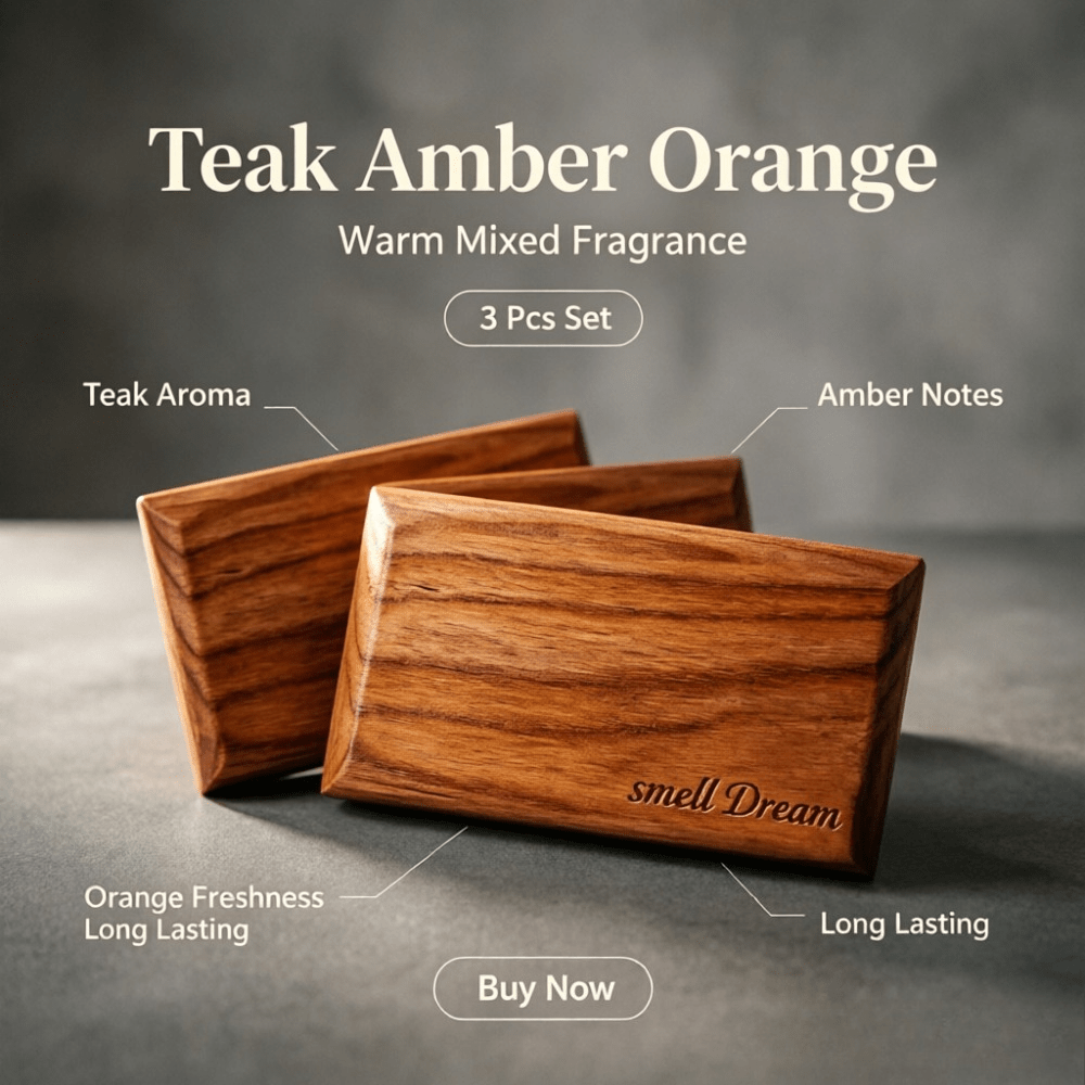 Home Fragrance Vaporizer - Car Air Freshener Teak Amber Orange